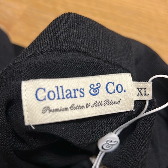 NEw Collars &Co Men's Black Polo Shirt size XL - Picture 3 of 5